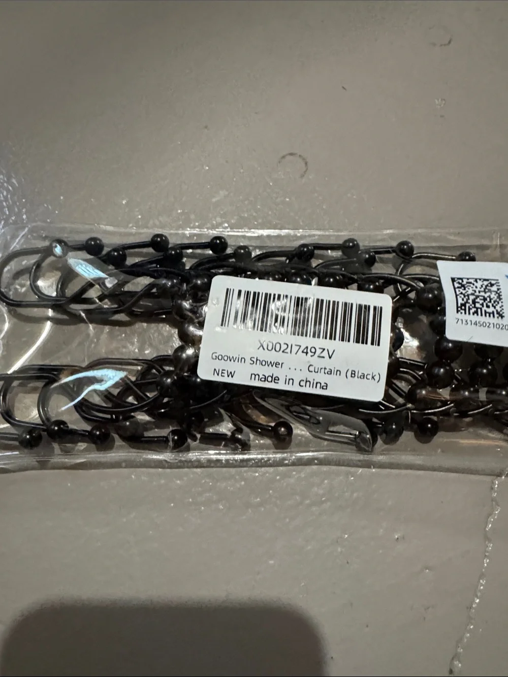 Black Shower Curtain Hooks - Pack of Decorative Shower Rings